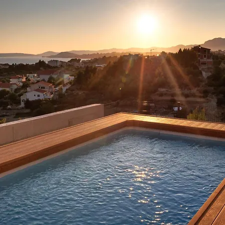 빌라 Villa Nova Peaceful Sea View Pool Retreat 포드스트라나
